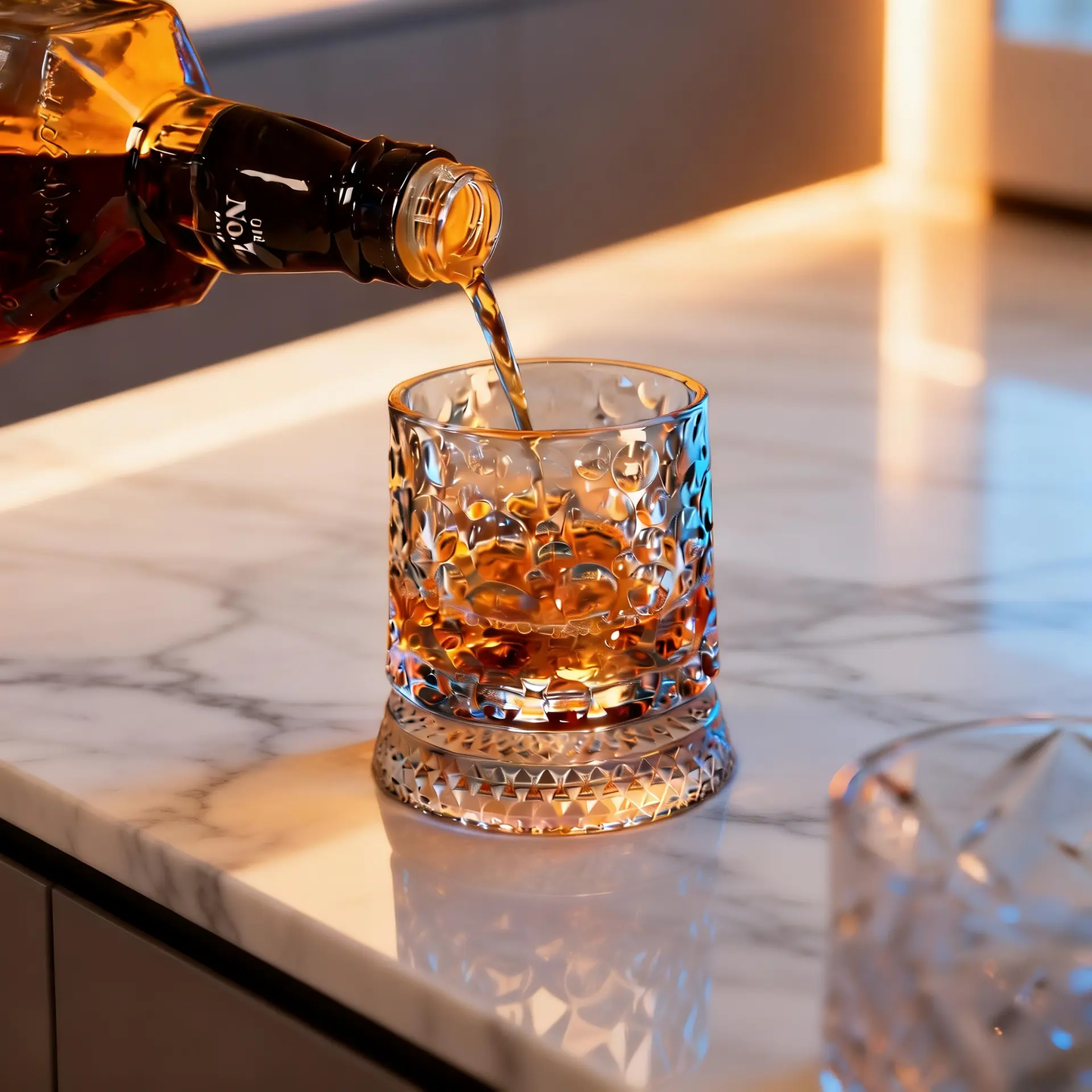 Luxury 360° Spinning Crystal Glass Star-Cut Whiskey Wine Cup