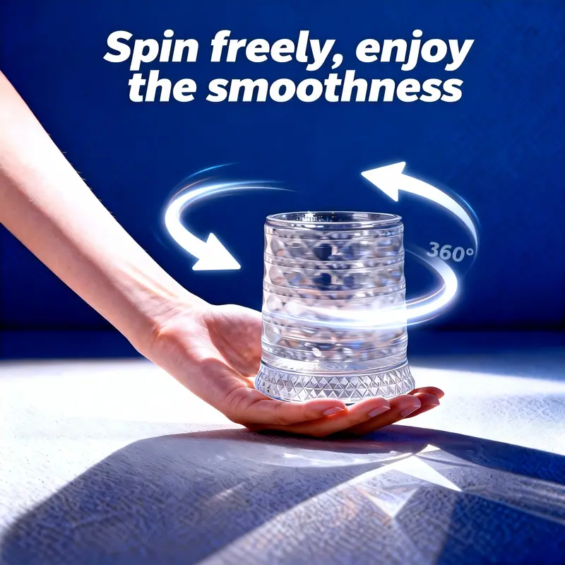 Luxury 360° Spinning Crystal Glass Star-Cut Whiskey Wine Cup