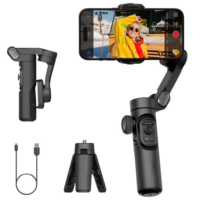 Portable Foldable Three-Axis Smartphone Gimbal