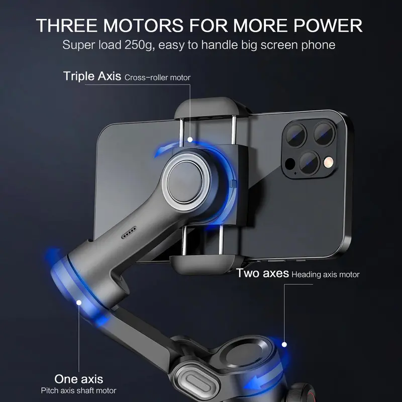 Portable Foldable Three-Axis Smartphone Gimbal