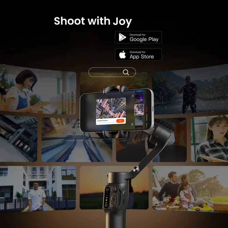 Portable Foldable Three-Axis Smartphone Gimbal