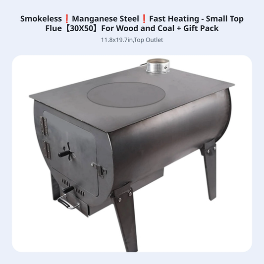 Smokeless Heating Stove, Indoor & Outdoor Wood Burner, Rural Home, Large, Fast Heating, Metal