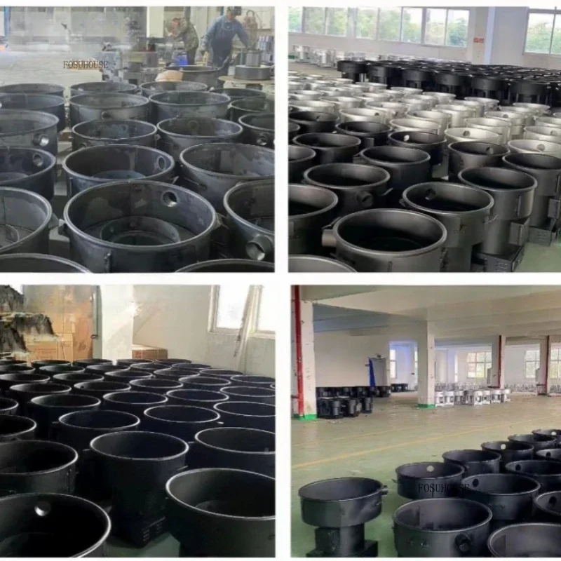 New Chimeneas Gasification Furnace Wood Stove Heating Household Rural Burning Firewood Coal Energy-saving Fierce Fire Pit YY